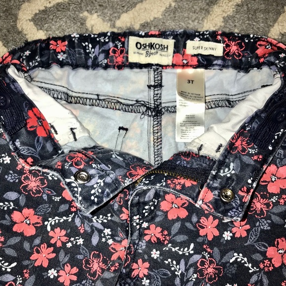 Girls OshKosh Floral Print Jeans & L/S Knit Top - Picture 5 of 8